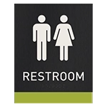 Restroom Sign w/Male & Female Symbols