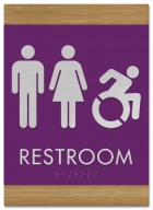 Restroom Sign w/Unisex & Dynamic ISA Symbols