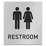 Restroom Sign w/Unisex Symbols