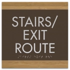 "Stairs/Exit Route" Egress Sign - CA Compliant