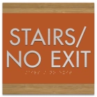 "Stairs/No Exit" Egress Sign - CA Compliant