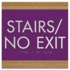 "Stairs/No Exit" Egress Sign - CA Compliant