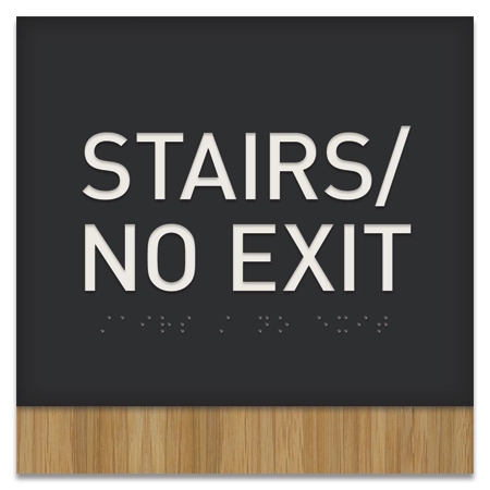 Stairs/No Exit Egress Sign - CA Compliant