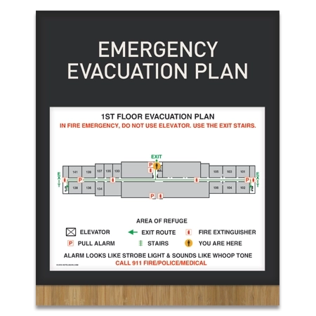Standard Entrance Evacuation Plans - CA Compliant