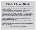State Pool Sign - Pool and Spa Rules - Wyoming Compliant