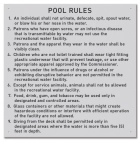 State Pool Sign - Pool Rules - West Virginia Compliant