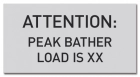 Utah Peak Bather Load Pool Sign