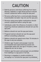 Utah Spa Rules Caution Sign