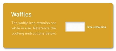 Waffle Instructions Warning w/Timer Window