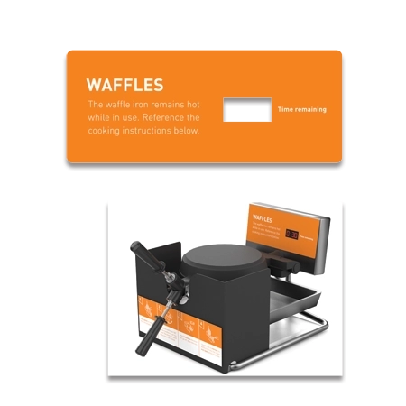 Waffle Iron Warning w/Timer Window