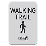 Walking Trail Sign w/Logo
