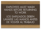 Wash Hands Sign w/Spanish