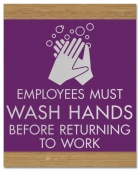 Wash Hands Sign w/Symbol