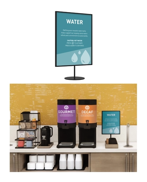 Water Tabletop Sign