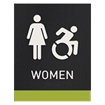 Women Sign w/Female & Dynamic ISA Symbol
