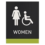 Women Sign w/Female & ISA Symbols