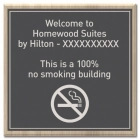 100% No Smoking Building Sign w/Symbol