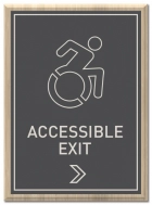 Accessible Directional Sign - Dynamic ISA Symbol