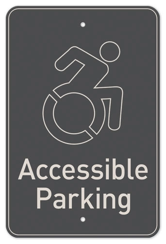 Accessible Parking Sign w/Dynamic ISA Symbol