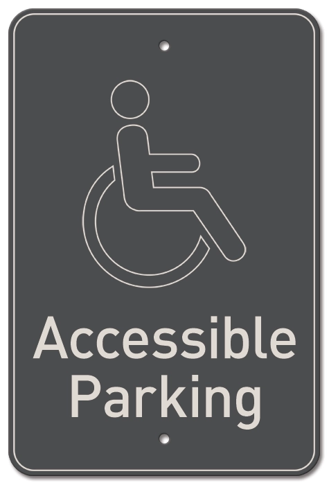 Accessible Parking Sign w/ISA Symbol
