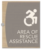 Area of Rescue Assistance Sign - NYC Compliant