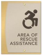 Area of Rescue Assistance Sign - NYC Compliant