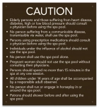 Arkansas Spa Rules Caution Sign