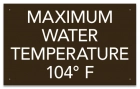 Arkansas Spa Water Temperature Sign