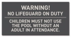 Baldwin County, Alabama No Lifeguard Warning Sign