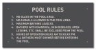 Baldwin County, Alabama Pool Rules Sign