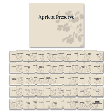 Breakfast Item Inserts (Set of 65) - Replacement
