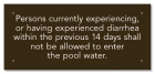 California Diarrhea Pool Sign