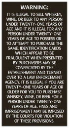 Colorado Alcohol Age Warning Sign