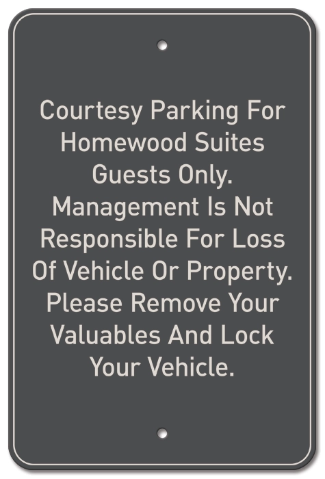Courtesy Parking Sign