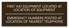 Delaware First Aid and Emergency Phone Location Sign