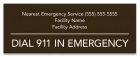 Delaware Pool Emergency Phone Sign