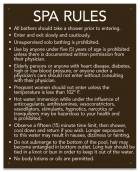 Delaware Spa Rules Warning Sign