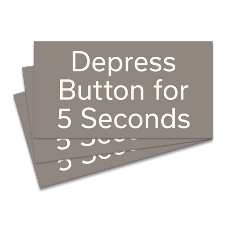 Depress Button Sign - 3 Pack