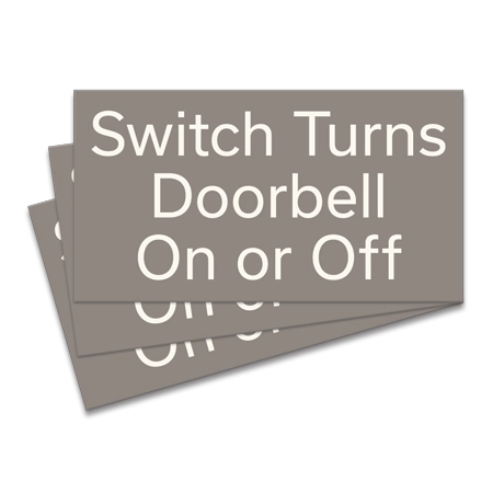 Doorbell Switch Sign - 3 Pack
