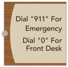 Emergency Telephone Front Desk Sign