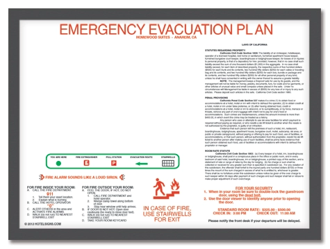 Evacuation Map w/State Laws