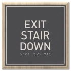 "Exit Stair Down" Egress Sign - CA Compliant