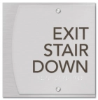 "Exit Stair Down" Egress Sign - CA Compliant
