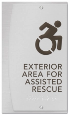 Exterior Area for Assisted Rescue Sign - Dynamic ISA Symbol