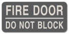 Fire Door - Do Not Block Label - 4 Pack