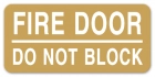 Fire Door - Do Not Block Label - 4 Pack