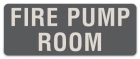 Fire Pump Room Label