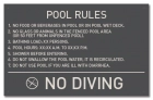 Florida Pool Rules Sign