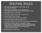 Florida Spa Pool Rules Sign