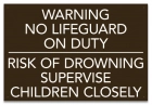 Georgia No Lifeguard On Duty Sign